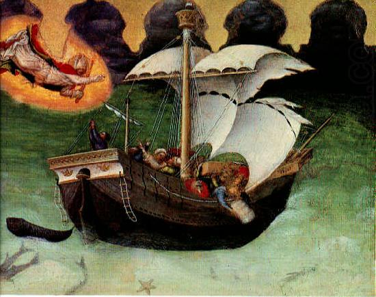 GELDER, Aert de Quaratesi Altarpiece: St. Nicholas saves a storm-tossed ship gfh china oil painting image